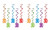 Beistle 52138-30 10 Pieces"30" Whirls, 3', Multicolor