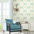 RoomMates Tree and Vine Ogee Green and Teal Peel and Stick Wallpaper