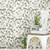 RoomMates Cat Coquillette Eucalyptus Grey and White Peel and Stick Wallpaper