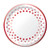 Creative Converting Sparkle and Shine Ruby 8-Count 10-Inch Paper Banquet Plates, Foil