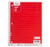 Mead Spiral Notebook, College Ruled, 70pgs, 10.5" x 8" - Red Stripes