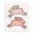 Stupell Industries Pink Ink Watercolor Bunnies Wall Plaque, 10 x 15, Multi-Color