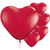 PIONEER BALLOON COMPANY Heart Latex Balloon, 11", Ruby Red, Pack of 100