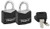 Master Lock 121T Padlock, Covered Aluminum Lock, 3/4 in. W, Black