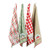 DII Jolly Tree Kitchen Collection, Dishtowel Set, Holly Pom Pom 4 Piece