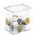 iDesign Kitchen Binz BPA-Free Plastic Stackable Organizer Box with Lid - 5.62" x 6.65" x 7", Clear