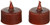 Darice Primitive Wax Dipped LED Timer, Burgundy with Sand Texture Tea Lights, 2 Piece