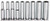 K-T Industries 1/4" Drive Deep Socket Set, 9-Piece,