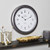 FirsTime & Co. 12" Nickel Homestyle Wall Clock, Metallic Dark Gray
