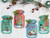 Dimensions 70-08964 Counted Cross Stitch Holiday Mason Jar Ornament Kit,  4pc