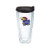 Tervis 1042638 Kansas University Emblem Individual Tumbler with Black lid, 24 oz, Clear