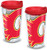 Tervis 1105024 NHL Calgary Flames Colossal Tumbler with Wrap and Red Lid 2 Pack 16oz, Clear