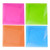 Party Essentials Hard Plastic Square Twist 9.5-Inch Party/Dessert Plates, Assorted Neon, 10 Count