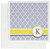 3dRose Initial Letter K - Monogrammed Grey Quatrefoil - Greeting Cards, 6 x 6", Set of 12 (gc_154577_2)