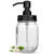 Dericam Glass Soap Dispenser with Rust Proof Stainless Steel Pump,16 Oz Refillable Liquid Hand Soap Dispenser for Bathroom,Dish Soap Dispenser for Kitchen(Black)