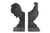 Creative Co-op Distressed Bronze Rooster Shaped (Set of 2 Pieces) Bookends, Brown