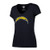 OTS NFL Los Angeles Chargers Women's Rival V-Neck Tee, Team Color Primary Logo, X-Large