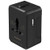 Travel Adapter, Worldwide All in One Universal Travel Plug Adapter AC Power Plug International Wall Charger with USB Charging Ports for USA EU UK AUS Cell Phone Laptop, Black