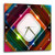 3D Rose Colorful Diamonds Abstract Wall Clock, 15" x 15"