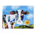 Cow by Artpoptart, 14x19-Inch Canvas Wall Art