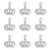 50Pcs Crown Charms Pendants DIY Craft Supplies Vintage Charms Pendants Jewelry Findings for Necklace Bracelet Making (Crown, Sliver)