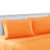Bezons Four Piece Queen Size Microfiber Sheet Set, Orange