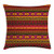 Lunarable Aztec Throw Pillow Cushion Cover, South American Abstract Borders Mexican Peruvian Folk Art Elements Boho Doodle, Decorative Square Accent Pillow Case, 20 X 20 Inches, Pink Green Orange