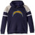 OuterStuff NFL Boys Youth 8-20 Team Color Primary Logo Linebacker 2.0 Raglan Pullover Fleece Hoodie Sweatshirt (Los Angeles Chargers, Youth X-Large 18-20)