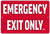 Rogue River Tactical Warning Emergency Exit Metal Tin Sign Business Retail Store Home Large Restaurant Bar Office Hotel