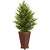 Nearly Natural 46-in. Olive Cone Topiary Artificial Decorative Planter Silk Trees, Green