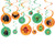 Amscan 672414 Angry Birds Orange and Green Spiral Party Decorations, 12 Ct. 5"