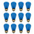 Incandescent S14 Edison Light Bulb, String Light Replacement, E26 Medium Base, 130V, Blue (12 Pack)