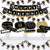 Big Dot of Happiness Adult 40th Birthday - Gold - Banner and Photo Booth Decorations - Birthday Party Supplies Kit - Doterrific Bundle