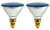 Pack of 2 70Par38/FL/B Halogen 70-Watt, Floodlight, Medium Based (E26), PAR38 Reflector Colored Bulb, Blue