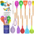 Umite Chef Kitchen Cooking Utensils Set, 24 pcs Non-stick Silicone Cooking Kitchen Utensils Spatula Set with Holder, Wooden Handle Heat Resistant Silicone Kitchen Gadgets Utensil Set (Colorful)
