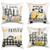 Lanpn Fall Decor Pillow Covers 18x18, Decorative Thanksgiving Harvest Farmhouse Autumn Pumpkin Truck Throw Pillow Shams Cover Cases Set of 4 for Couch