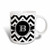 3dRose Black And White Chevron Monogram Initial B Mug, 15 oz