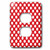 3dRose Lsp_78196_6 Large White Polka Dots on a Red Background 2 Plug Outlet Cover