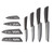 Coiwin Kitchen Cutlery Ceramic Knife Set with Sheaths Super Sharp and Rust Proof and Stain Resistant (6" Bread Knife, 6" Chef Knife, 5" Utility Knife, 4" Fruit Knife), Black