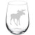 Wine Glass Goblet Moose (17 oz Stemless)