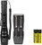 HECLOUD LED Flashlight, T6 Portable Zoomable Outdoor Torch with Adjustable Focus and 5 Light Modes, Rechargeable Battery and Charger