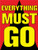 Everything Must Go Retail Display Sign, 18"w x 24"h, 5 Pack