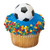 DecoPac 3D Soccer Ball Cupcake Rings 12 Count