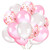 Latex Balloons Confetti Balloons Pink and White Balloons 10 Pieces 12 Inches Helium Balloons Party Supplies for Wedding Birthday Girl Baby Shower Party Decoration