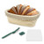 Proofing Basket. 9 Inch Bread Banneton Proofing Basket and Linen Liner. Bread Scraper and Sourdough Lame Set. Handmade Dough Rising Rattan bowl. For Professionals and Home Bakers (OVAL)