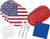 American Flag Patriotic Paper 12" Plates/Platters and Napkins Party Supply Bundle for 16 Guests