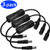 3 Pack LED Strip Light Inline On/Off Switch Cable for DC Jack 5.5mm x 2.1mm Male to Female Connector, DC Jack Switch,LED Tape Light, 12V Inline Rocker Power Adapter Extension Cord Security Camera
