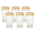 Lorren Home Trends High Ball Melania Collection Glass, Set of 6, Amber