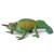 Rich Boxer Chameleon Figurine Realistic Plastic Lizard Reptile Figurine for Collection Science Educational Prop