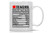 Teacher Nutritional Facts - 11oz White Ceramic Coffee Mug - Teacher Gifts Appreciation Gifts Teaching Gifts Teacher Mug Teacher Christmas Gifts - by CBTwear